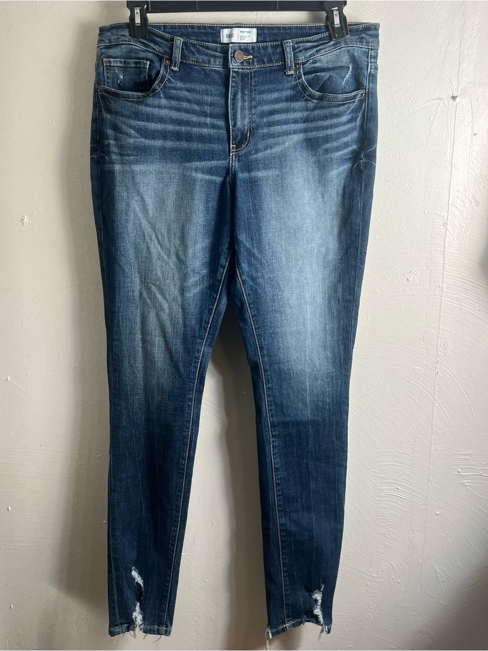 BKE Payton Jeans Womens 33 Mid Rise Ankle Skinny Distressed Denim